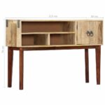 vidaXL Konzolový stolík 115x30x76 cm surové masívne mangovníkové drevo – Obrázok 8