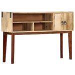 vidaXL Konzolový stolík 115x30x76 cm surové masívne mangovníkové drevo – Obrázok 10