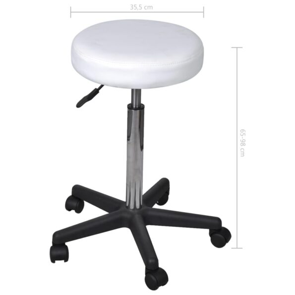 vidaXL Kancelárske stoličky 2 ks biele 35,5x84 cm umelá koža – Obrázok 5