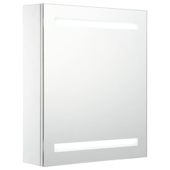 vidaXL Kúpeľňová skrinka s LED a zrkadlom 50x13,5x60 cm – Obrázok 2