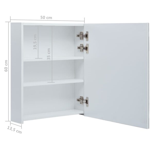 vidaXL Kúpeľňová skrinka s LED a zrkadlom 50x13,5x60 cm – Obrázok 8