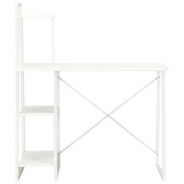 vidaXL Písací stôl s policami, biely 102x50x117 cm – Obrázok 2
