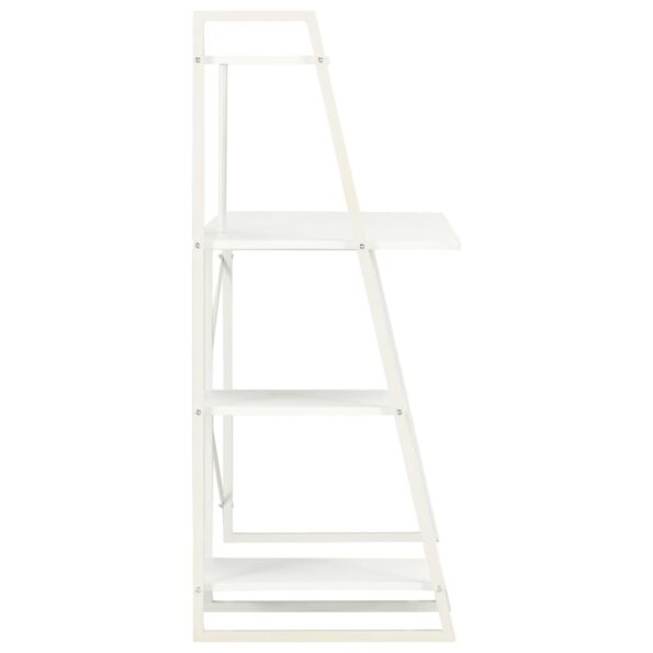 vidaXL Písací stôl s policami, biely 102x50x117 cm – Obrázok 3