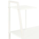 vidaXL Písací stôl s policami, biely 102x50x117 cm – Obrázok 5