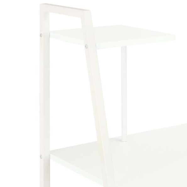 vidaXL Písací stôl s policami, biely 102x50x117 cm – Obrázok 5