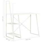 vidaXL Písací stôl s policami, biely 102x50x117 cm – Obrázok 7