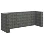 vidaXL Gabiónová stena na odpadkové koše,pozinkovaná oceľ 320x100x120cm – Obrázok 3