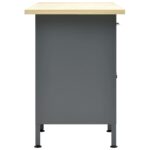 vidaXL Pracovný stôl čierny 160x60x85 cm oceľový – Obrázok 6