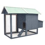 vidaXL Kurín, sivý 170x81x110 cm, borovicový a jedľový masív – Obrázok 5