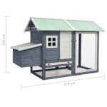 vidaXL Kurín, sivý 170x81x110 cm, borovicový a jedľový masív – Obrázok 8