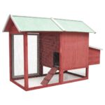 vidaXL Kurín, červený 170x81x110 cm, borovicový a jedľový masív – Obrázok 5