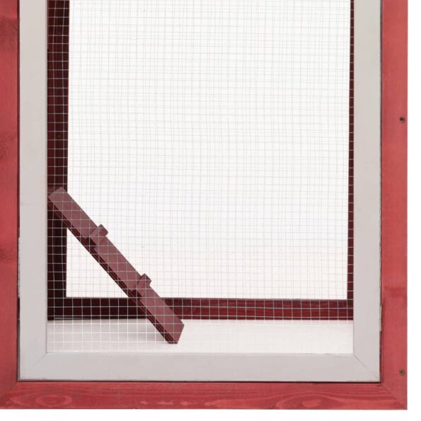 vidaXL Kurín, červený 170x81x110 cm, borovicový a jedľový masív – Obrázok 7