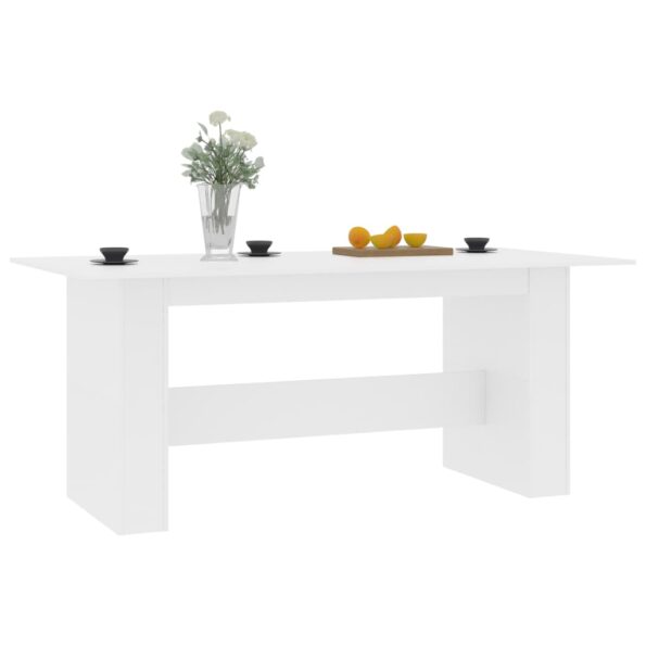 vidaXL Jedálenský stôl, biely 180x90x76 cm, kompozitné drevo – Obrázok 3