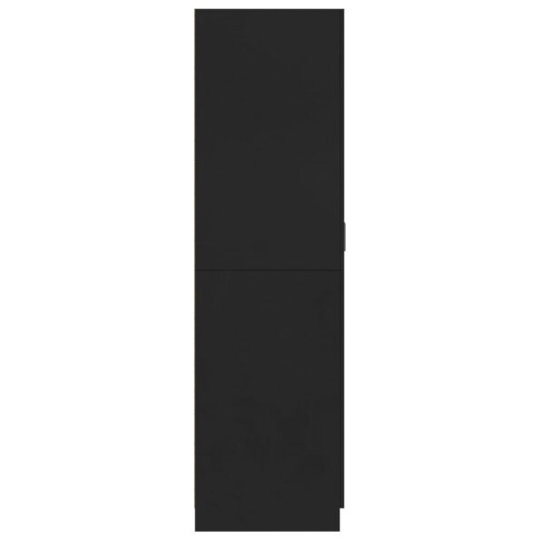 vidaXL Šatník, čierny 80x52x180 cm, kompozitné drevo – Obrázok 7