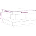 vidaXL Konferenčný stolík sivý 60x60x35 cm MDF – Obrázok 6