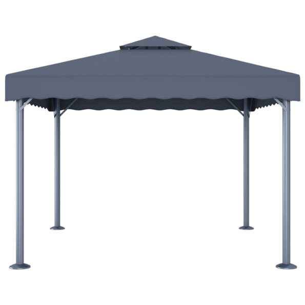 vidaXL Altánok 300x300 cm, antracitový, hliník – Obrázok 2