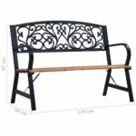 vidaXL Záhradná lavička 120 cm drevo – Obrázok 8