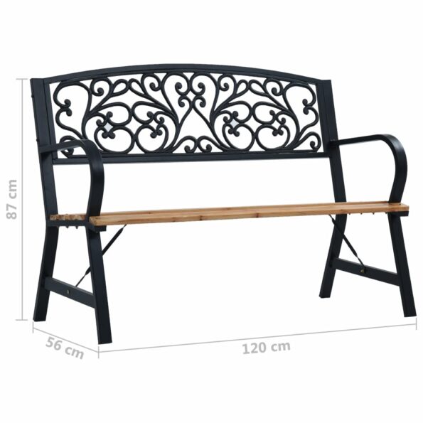 vidaXL Záhradná lavička 120 cm drevo – Obrázok 8