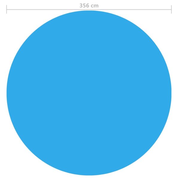 vidaXL Bazénová plachta, modrá 356 cm, PE – Obrázok 3