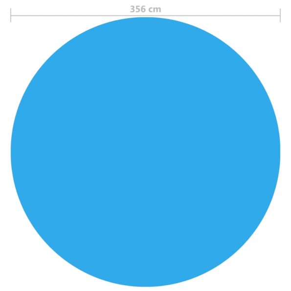 vidaXL Bazénová plachta, modrá 356 cm, PE – Obrázok 4