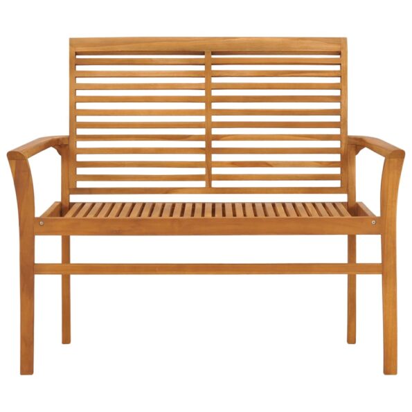 vidaXL Záhradná lavička 112 cm, tíkový masív – Obrázok 2