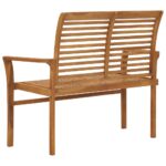 vidaXL Záhradná lavička 112 cm, tíkový masív – Obrázok 3