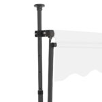 vidaXL Ručne zaťahovacia markíza s LED 350 cm, krémová – Obrázok 4