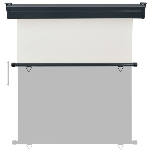 vidaXL Bočná markíza na balkón 160x250 cm, krémová – Obrázok 5