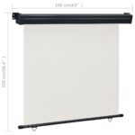 vidaXL Bočná markíza na balkón 160x250 cm, krémová – Obrázok 10