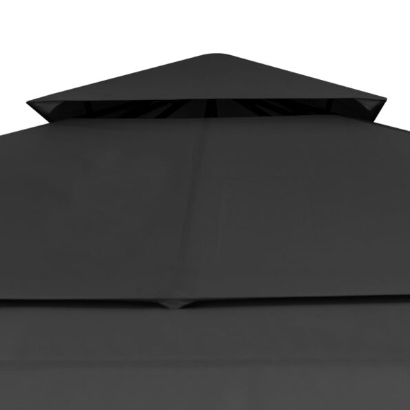 vidaXL Altánok s 2 výsuvnými strechami 3x3x2,75 m antracitový 180 g/㎡ – Obrázok 7