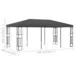 vidaXL Altánok antracitový 3x6 m látkový – Obrázok 6