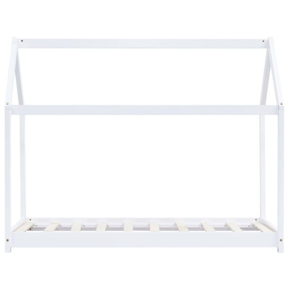 vidaXL Detský posteľný rám biely 70x140 cm borovicový masív – Obrázok 4