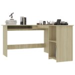 vidaXL Rohový stôl v tvare L, dub sonoma 120x140x75cm kompozitné drevo – Obrázok 3