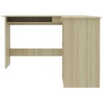 vidaXL Rohový stôl v tvare L, dub sonoma 120x140x75cm kompozitné drevo – Obrázok 4