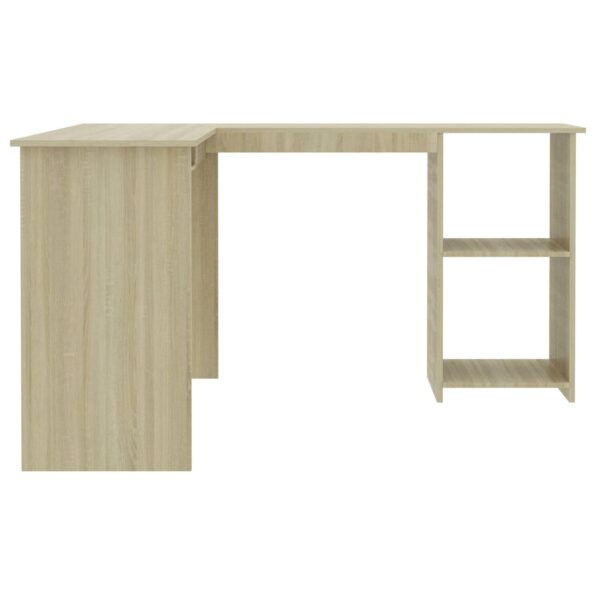 vidaXL Rohový stôl v tvare L, dub sonoma 120x140x75cm kompozitné drevo – Obrázok 5