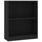 vidaXL Knižnica, čierna 60x24x76 cm, kompozitné drevo – Obrázok 2