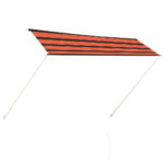 vidaXL Zaťahovacia markíza 300x150 cm oranžová a hnedá – Obrázok 2