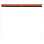 vidaXL Zaťahovacia markíza 300x150 cm oranžová a hnedá – Obrázok 5