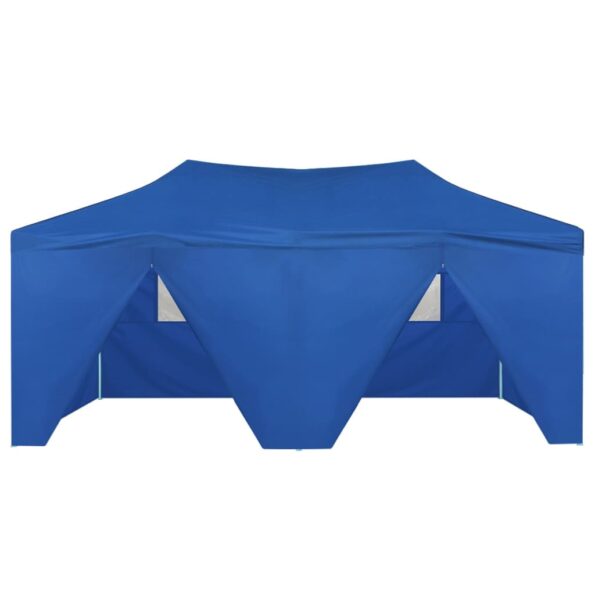 vidaXL Profesionálny skladací párty stan+4 steny 3x6 m, oceľ, modrý – Obrázok 4