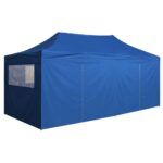 vidaXL Profesionálny skladací párty stan+4 steny 3x6 m, oceľ, modrý – Obrázok 5