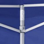 vidaXL Profesionálny skladací párty stan+2 steny 2x2 m, oceľ, modrý – Obrázok 3