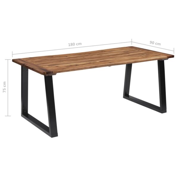 vidaXL Jedálenský stôl, akáciový masív 180x90 cm – Obrázok 7
