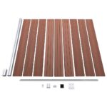 vidaXL Záhradný plot, WPC 175x186 cm, hnedý – Obrázok 4