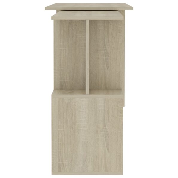 vidaXL Rohový stôl, dub sonoma200x50x76 cm, kompozitné drevo – Obrázok 6