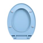 vidaXL WC sedadlo, pomalé sklápanie, modré, oválne – Obrázok 6