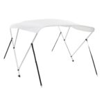 vidaXL Strieška Bimini s 3 oblúkmi, biela 183x140x137 cm – Obrázok 6