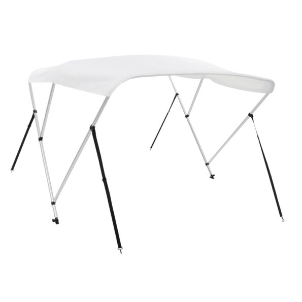 vidaXL Strieška Bimini s 3 oblúkmi, biela 183x140x137 cm – Obrázok 6