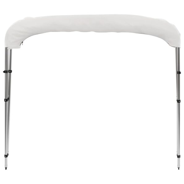 vidaXL Strieška Bimini s 3 oblúkmi, biela 183x140x137 cm – Obrázok 8