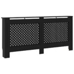 vidaXL Kryt na radiátor, čierny 172x19x81,5 cm, MDF – Obrázok 2
