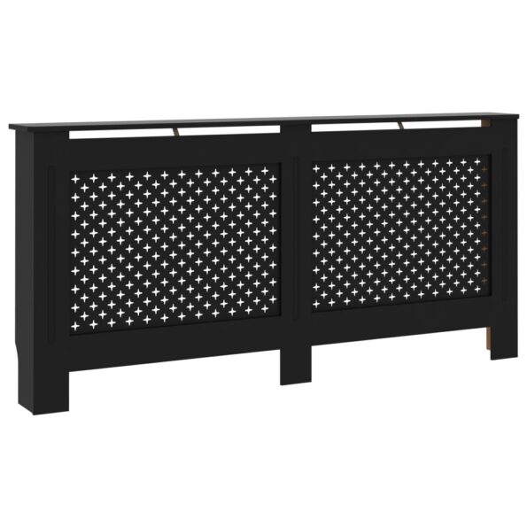 vidaXL Kryt na radiátor, čierny 172x19x81,5 cm, MDF – Obrázok 2